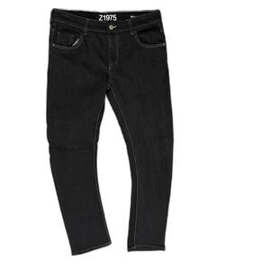 Zara Basic Z1975 Relaxed Fit Jeans Black Wash Cotton Denim Emo‎ US Womens Size 4